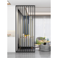 铁艺屏风隔断墙插屏法耐客厅镂空办公装饰入户玄关北欧网红风现代金属轻奢