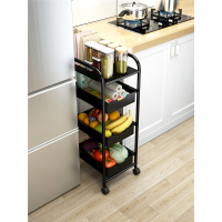 厨房夹缝抽屉置物架法耐落地式多层冰箱旁侧面宽窄缝隙收纳架推车