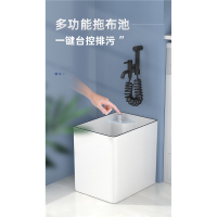 拖把池家用阳台窄长型法耐拖布池小尺寸拖地池一体式拖把水槽