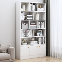 书柜书架组合简约现代客厅带门柜子法耐书橱经济型多功能储物柜展示柜