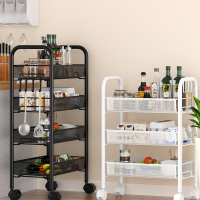 厨房置物架落地多层法耐(FANAI)可移动家用小推车蔬菜篮收纳储物架子用品大全