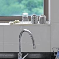 窄型双层沥水托盘长方形法耐(FANAI)塑料杯架茶盘置物架子家用厨房沥水盘