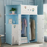 简易衣柜现代简约组法耐(FANAI)装小型储物收纳柜子出租房卧室家用塑料布衣橱