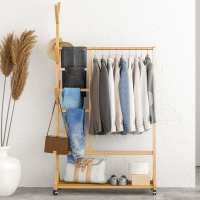 家用简易衣架落地卧室法耐(FANAI)挂衣架小型置物架收纳网红衣帽架子稳固