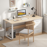电脑台式桌家用简约书桌卧室法耐(FANAI)学生租房学习写字桌简易办公桌子带柜