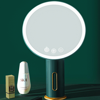 高清镜子led化妆镜带灯法耐(FANAI)家用梳妆台式宿舍卧室桌面智能便携美妆镜