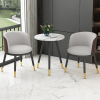 轻奢阳台小桌椅北欧简约创意休闲桌椅法耐(FANAI)茶几三件套装布艺茶桌椅组合