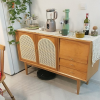 定制北欧餐边柜日式简约现代藤编法耐(FANAI)储物柜小户型客厅玄关柜茶水柜子