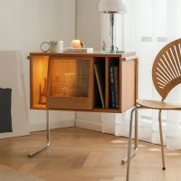 定制沙发边柜侧边几杂志柜子法耐(FANAI)北欧藤编书柜日式餐边置储物简约客厅