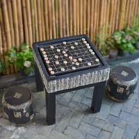 家用中式围棋象棋桌子茶台户外法耐(FANAI)室外棋盘桌庭院别墅多功能小茶桌