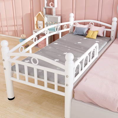 法耐铁艺儿童床带护栏小床单人床婴儿男孩女孩公主床边床加宽拼接大床