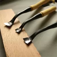 雕刻刀木雕工具古达手工木雕弯头直角园凿圆刀挖盘工具