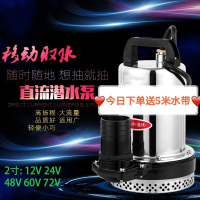 电瓶水泵古达2寸通用大流量12v24v48v60v72v家用抽水农用浇灌直流电泵