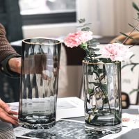 法耐(FANAI)北欧简约创意轻奢透明花瓶水养富贵竹百合玻璃插花瓶客厅餐桌摆件