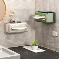 法耐(FANAI)纸巾盒壁挂式洗脸巾收纳盒厨房倒挂抽纸盒家用卫生间免打孔纸抽盒