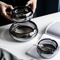 法耐(FANAI)轻奢水晶玻璃烟灰缸家用客厅大号烟碟个性潮流办公室雪茄烟缸摆件