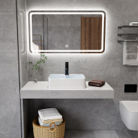 古达极简浴室柜组合挂墙式大理石洗手池卫生间洗漱台酒店名宿家用卫浴