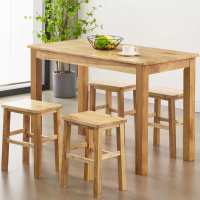 古达木快餐桌椅家用小户型面馆小吃店大排挡早餐桌椅组合长方形台