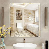 法耐(FAIAI)浴室镜子贴墙自粘卫生间厕所洗面台挂墙洗脸洗手化妆免打孔玻璃镜