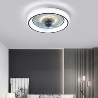 古达创意吸顶风扇灯吊扇灯北欧简约隐形卧室餐厅客厅带电风扇吊灯智能