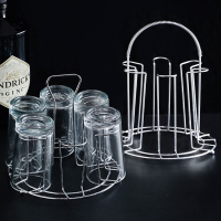 古达托盘玻璃杯水杯挂架沥水置物架创意杯架水杯架家用倒挂杯子收纳架
