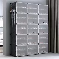 鞋柜家用古达门口大容量简易超薄玄关收纳柜经济型翻斗木窄鞋架 