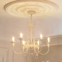 锦兆家居法式复古客厅吊灯水晶美式乡村别墅大气公主房卧室餐厅奶油风灯具