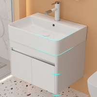 锦兆家居弧形小户型洗手盆不锈钢洗脸盆柜组合浴室柜圆角洗漱台一体盆