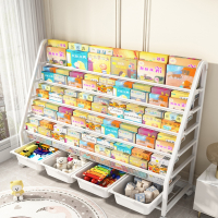 古达儿童书架绘本架一体幼儿园宝宝简易置物架落地书柜家用玩具收纳架