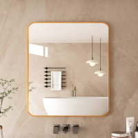 古达镜子洗手台梳妆镜壁挂式卫生间厕所贴墙自粘免打孔化妆洗脸玻璃镜