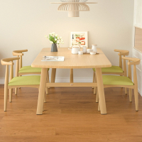聚宸兴餐桌小户型家用北欧风简约长方形原木吃饭桌子出住房用餐桌椅组合
