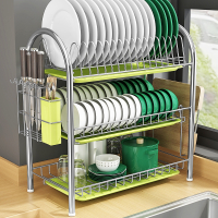 古达厨房用具家用大全落地多层沥水碗架置物架台面橱柜放碗碟收纳用品