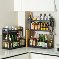 古达调料架厨房置物架台面多功能油盐酱醋调味家用用品收纳架筷子刀架