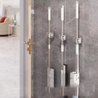 聚宸兴拖把架免打孔拖把夹拖把挂钩卫生间挂架强力壁挂收纳承重厨房