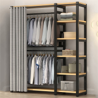 衣帽架落地卧室挂衣架防尘衣帽间架子组装收纳衣服柜子组合置物架