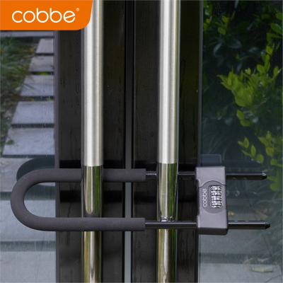 卡贝(cobbe)密码u型锁挂锁玻璃门防水u形锁门锁家用加长密码防盗锁具