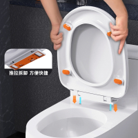 锦兆家居马桶盖家用通用加厚坐便盖板马桶圈盖子厕所板配件老式uvo型固定