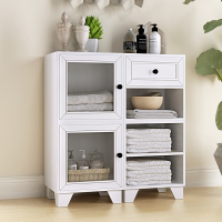 锦兆家居浴室边柜实木卫生间马桶夹缝收纳柜侧柜置地矮柜储物窄柜橡木立柜