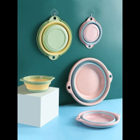 折叠洗脸盆旅行便携式法耐水盆家用洗衣盆塑料盆子学生宿舍加厚洗脚盆