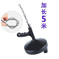 通下水道家用捅马桶工具法耐一炮通厕所堵塞管道疏通器手摇钢丝簧_5米疏通器送100只手套
