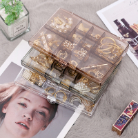 (赠品评价截图后联系客服领取)首饰收纳盒首饰耳钉耳环项链手镯戒指多分格子大容量多层便携盒子