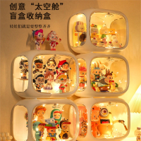 太空舱盲盒法耐收纳盒泡泡玛特展示架透明亚克力盒子手办摆件防尘柜箱
