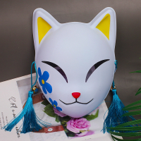 法耐万圣节面具半脸狐狸面具萤火之森日式魈魅影情趣古风舞会面具女_狐狸铃铛—九霜青柠