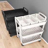 法耐小推车置物架落地多层移动厨房蔬菜篮浴室卫生间零食收纳盒书架柜