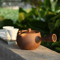 法耐陶瓷煮茶器罐罐茶煮茶壶侧把壶黑茶炭茶炉围炉功夫茶具陶壶碳明火