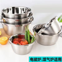 法耐不锈钢盆家用厨房打蛋和面盆洗菜烘焙特大盆子特厚汤盆