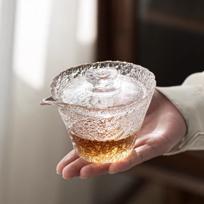 法耐(FANAI)复古冰露日式小酒杯清酒杯玻璃白酒杯套装烈酒杯酒具分酒器酒盅_光-冰露盖碗