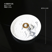 法耐(FANAI)蚊香盘托创意蚊香架子熏香架线香底座点香插檀香座香炉家用室内_水泥圆形白色