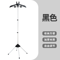 法耐(FANAI)家用落地挂烫架可折叠带手持熨烫衣物板独立支撑架子伸缩调节配件_黑色挂烫架