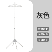 法耐(FANAI)家用落地挂烫架可折叠带手持熨烫衣物板独立支撑架子伸缩调节配件_灰色挂烫架